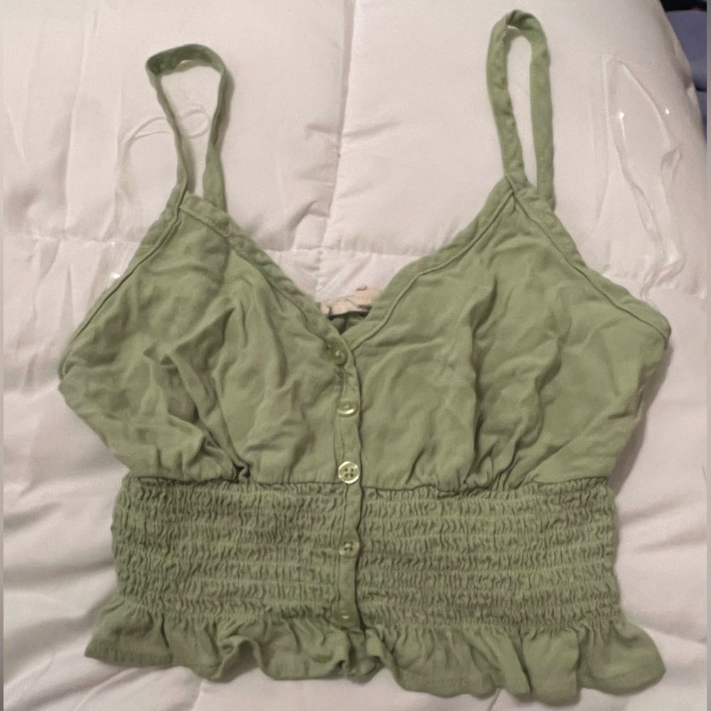 PacSun sage green LA hearts tank